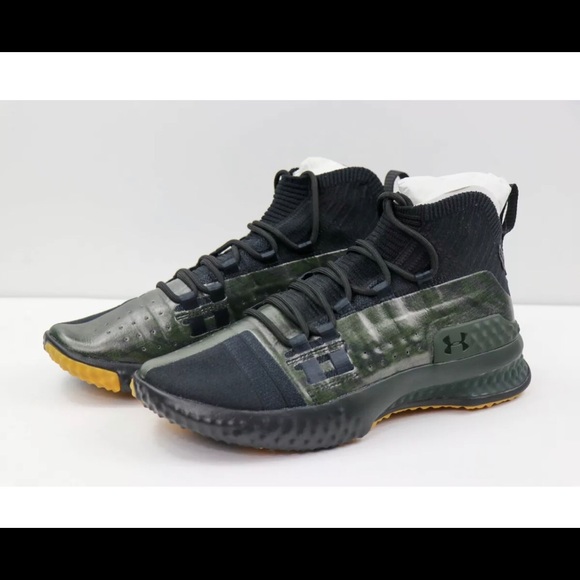 Under Armour Project Rock 1 Camo Green Shoes - Picture 3 of 7